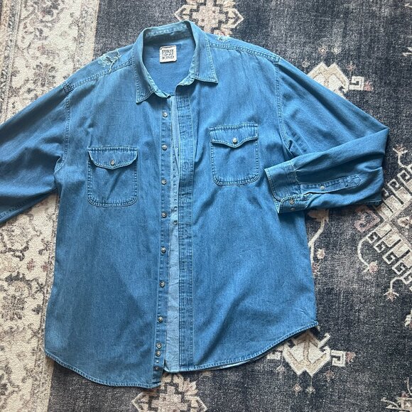 Furst of a Kind Denim Studded Shirt - Picture 1 of 7